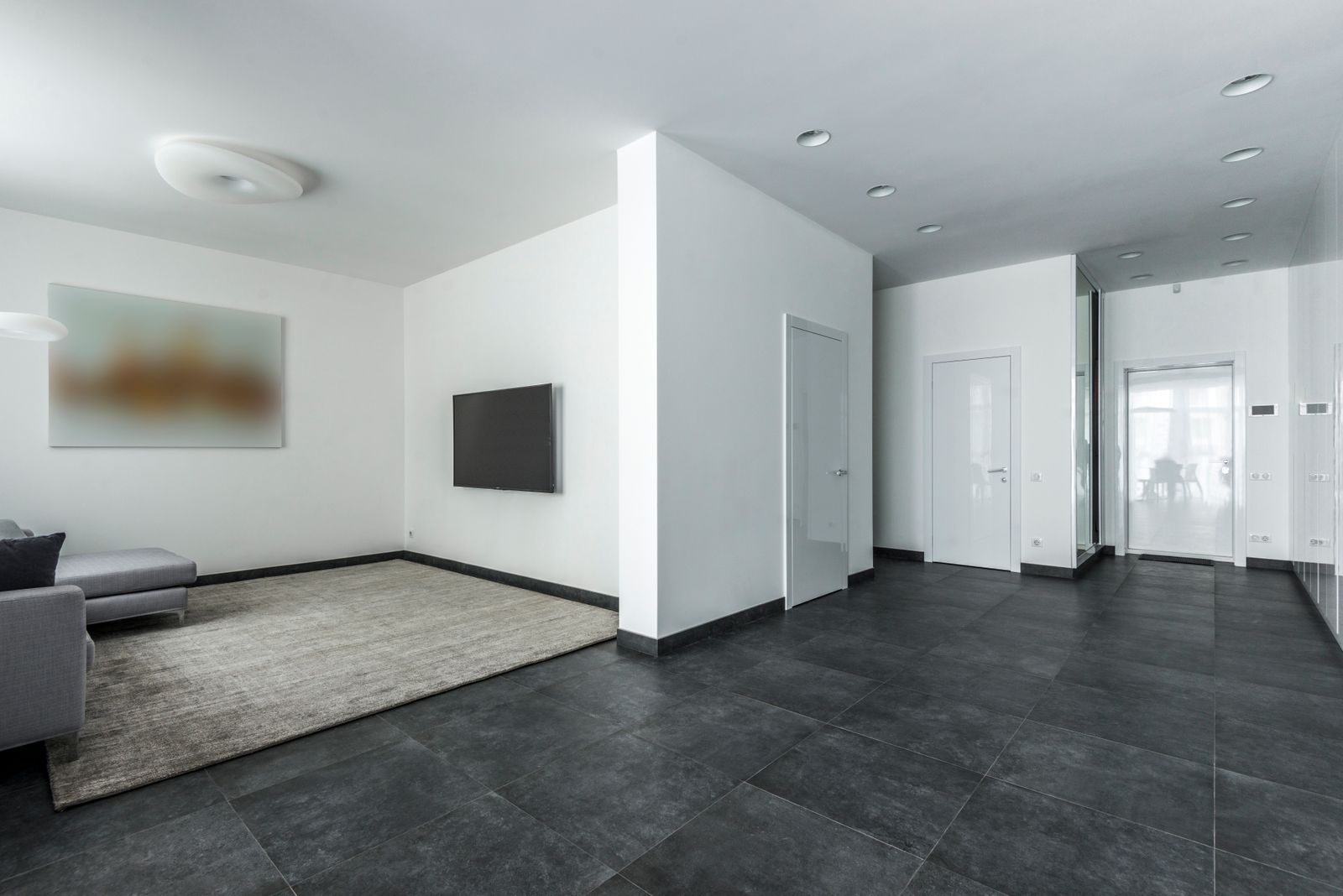 Matte Black Tile Apartment